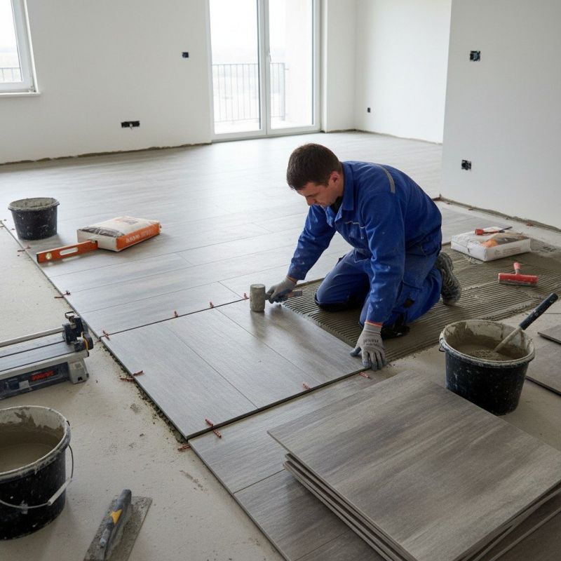 Porcelain Floor Tile Installation